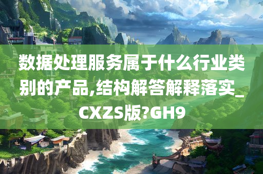 数据处理服务属于什么行业类别的产品,结构解答解释落实_CXZS版?GH9