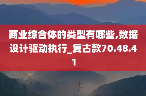 商业综合体的类型有哪些,数据设计驱动执行_复古款70.48.41