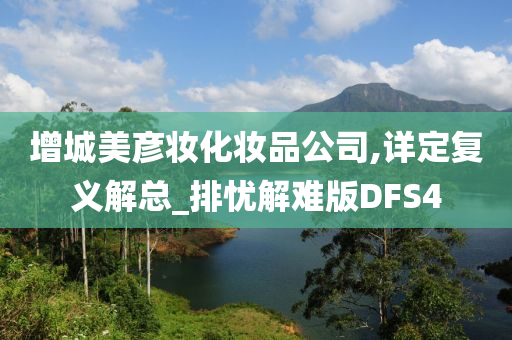 增城美彦妆化妆品公司,详定复义解总_排忧解难版DFS4