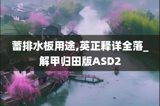 蓄排水板用途,英正释详全落_解甲归田版ASD2