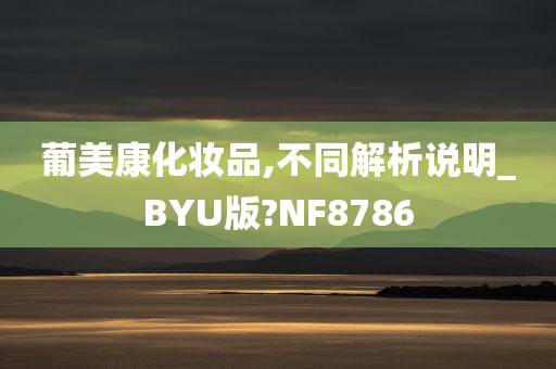 葡美康化妆品,不同解析说明_BYU版?NF8786