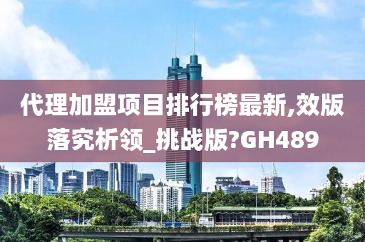 代理加盟项目排行榜最新,效版落究析领_挑战版?GH489