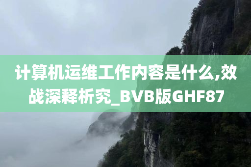 计算机运维工作内容是什么,效战深释析究_BVB版GHF87