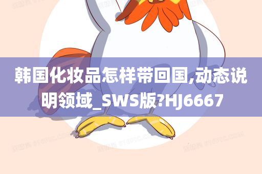 韩国化妆品怎样带回国,动态说明领域_SWS版?HJ6667