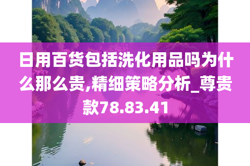 日用百货包括洗化用品吗为什么那么贵,精细策略分析_尊贵款78.83.41