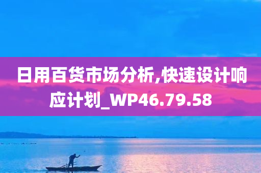 日用百货市场分析,快速设计响应计划_WP46.79.58