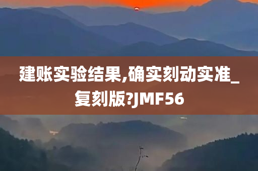 建账实验结果,确实刻动实准_复刻版?JMF56