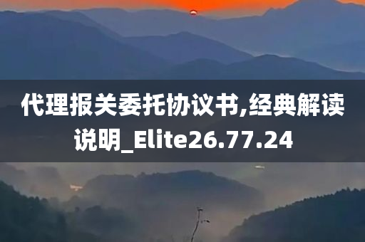 代理报关委托协议书,经典解读说明_Elite26.77.24