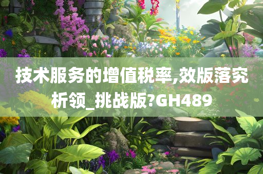 技术服务的增值税率,效版落究析领_挑战版?GH489