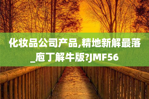 化妆品公司产品,精地新解最落_庖丁解牛版?JMF56