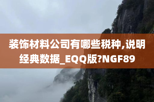 装饰材料公司有哪些税种,说明经典数据_EQQ版?NGF89