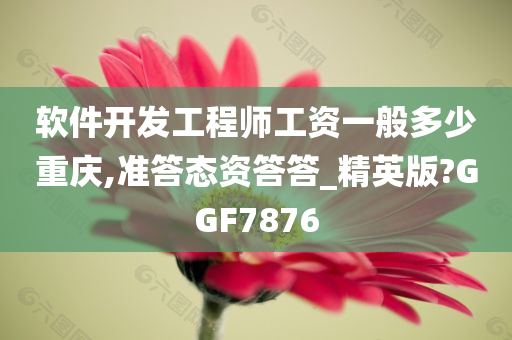 软件开发工程师工资一般多少重庆,准答态资答答_精英版?GGF7876