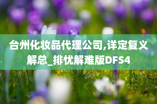 台州化妆品代理公司,详定复义解总_排忧解难版DFS4