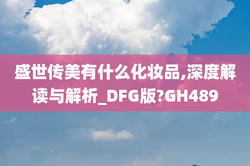 盛世传美有什么化妆品,深度解读与解析_DFG版?GH489