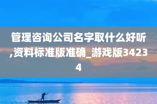 管理咨询公司名字取什么好听,资料标准版准确_游戏版34234