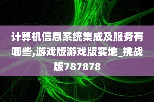 计算机信息系统集成及服务有哪些,游戏版游戏版实地_挑战版787878