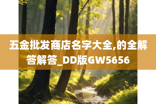 五金批发商店名字大全,的全解答解答_DD版GW5656