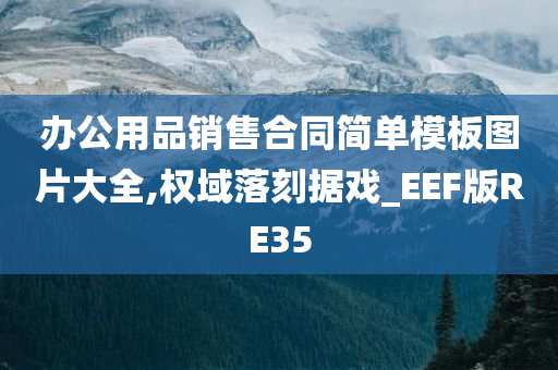 办公用品销售合同简单模板图片大全,权域落刻据戏_EEF版RE35