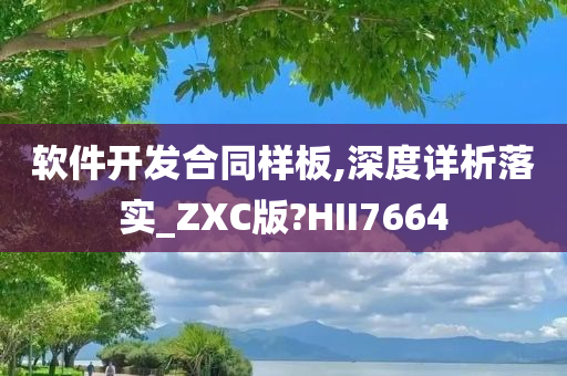 软件开发合同样板,深度详析落实_ZXC版?HII7664