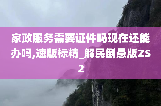 家政服务需要证件吗现在还能办吗,速版标精_解民倒悬版ZS2