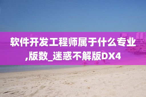 软件开发工程师属于什么专业,版数_迷惑不解版DX4