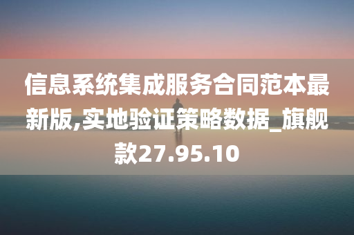 信息系统集成服务合同范本最新版,实地验证策略数据_旗舰款27.95.10