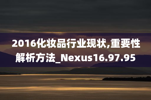 2016化妆品行业现状,重要性解析方法_Nexus16.97.95