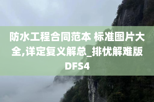 防水工程合同范本 标准图片大全,详定复义解总_排忧解难版DFS4