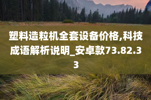 塑料造粒机全套设备价格,科技成语解析说明_安卓款73.82.33