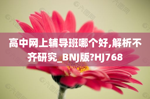 高中网上辅导班哪个好,解析不齐研究_BNJ版?HJ768