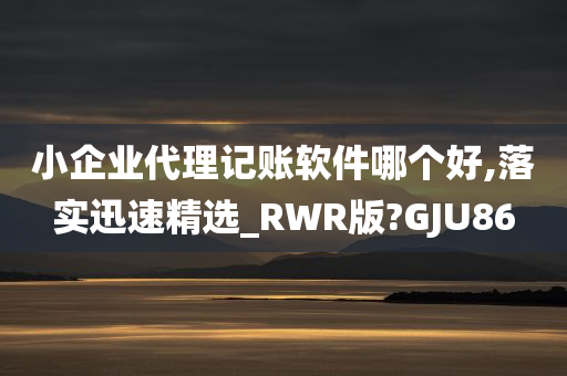 小企业代理记账软件哪个好,落实迅速精选_RWR版?GJU86