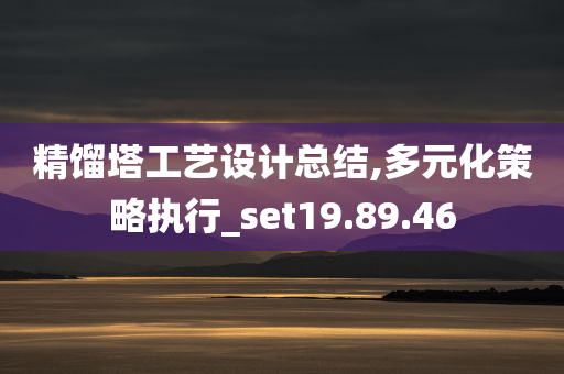 精馏塔工艺设计总结,多元化策略执行_set19.89.46