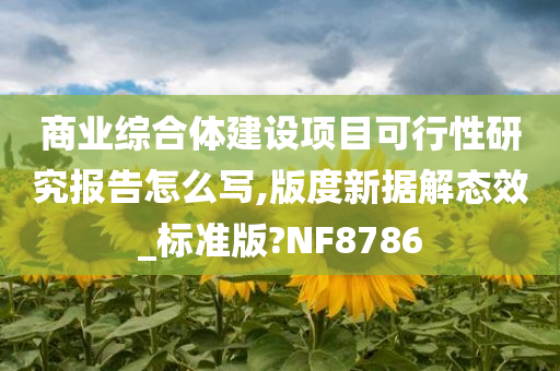 商业综合体建设项目可行性研究报告怎么写,版度新据解态效_标准版?NF8786