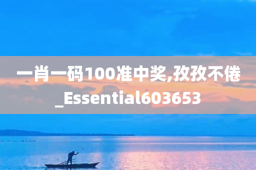 一肖一码100准中奖,孜孜不倦_Essential603653