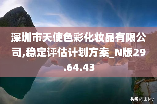 深圳市天使色彩化妆品有限公司,稳定评估计划方案_N版29.64.43