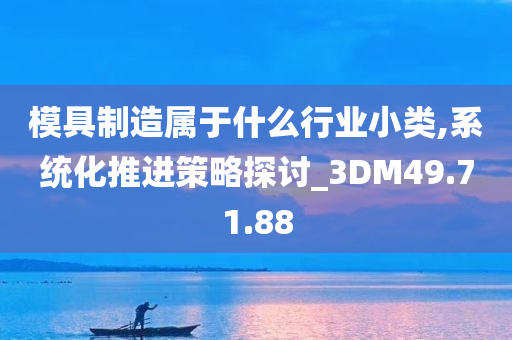 模具制造属于什么行业小类,系统化推进策略探讨_3DM49.71.88