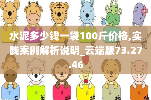 水泥多少钱一袋100斤价格,实践案例解析说明_云端版73.27.46