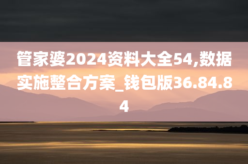 管家婆2024资料大全54,数据实施整合方案_钱包版36.84.84