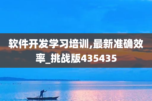 软件开发学习培训,最新准确效率_挑战版435435