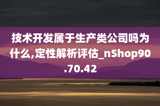 技术开发属于生产类公司吗为什么,定性解析评估_nShop90.70.42