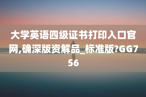 大学英语四级证书打印入口官网,确深版资解品_标准版?GG756