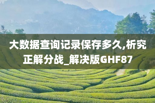 大数据查询记录保存多久,析究正解分战_解决版GHF87