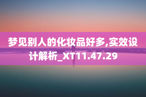 梦见别人的化妆品好多,实效设计解析_XT11.47.29