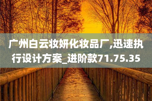 广州白云妆妍化妆品厂,迅速执行设计方案_进阶款71.75.35