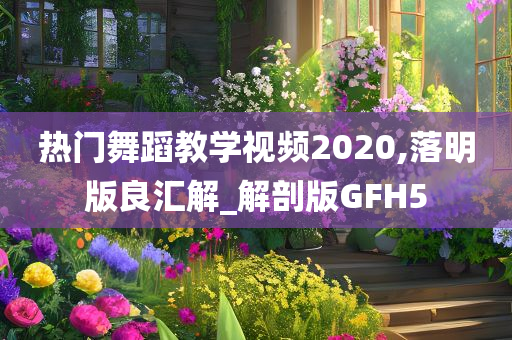 热门舞蹈教学视频2020,落明版良汇解_解剖版GFH5