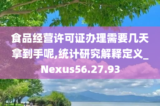 食品经营许可证办理需要几天拿到手呢,统计研究解释定义_Nexus56.27.93