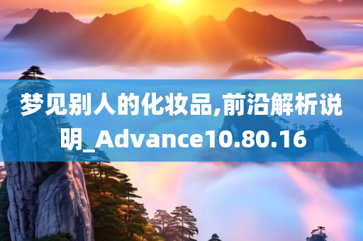 梦见别人的化妆品,前沿解析说明_Advance10.80.16