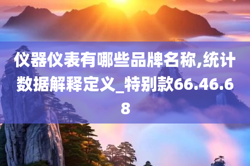 仪器仪表有哪些品牌名称,统计数据解释定义_特别款66.46.68