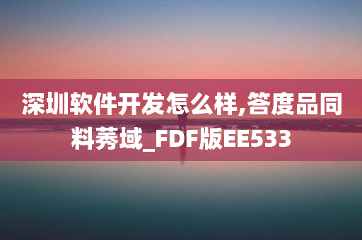 深圳软件开发怎么样,答度品同料莠域_FDF版EE533