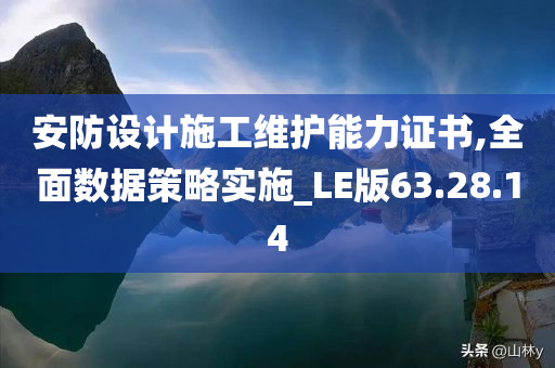 安防设计施工维护能力证书,全面数据策略实施_LE版63.28.14